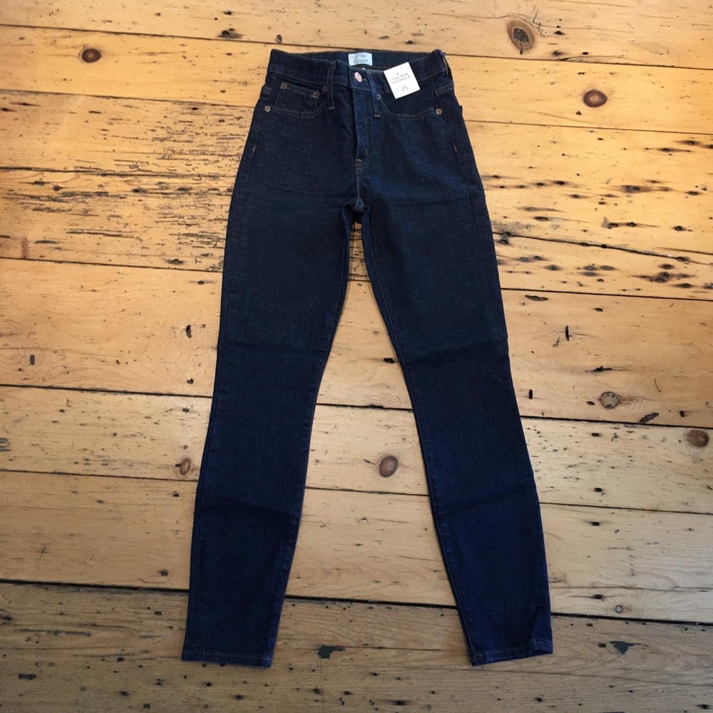 J Crew high rise toothpick jeans. NWT.